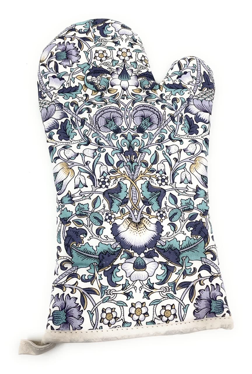 Leonardo Collection LP95186 William Morris Lodden Print in Blue Single Oven Glove Mitt