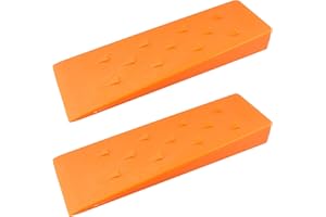 Felled Spiked Tree Felling Wedges for Tree Cutting – 10in Orange Plastic Felling Wedge, Logging Tools – 2 Pack