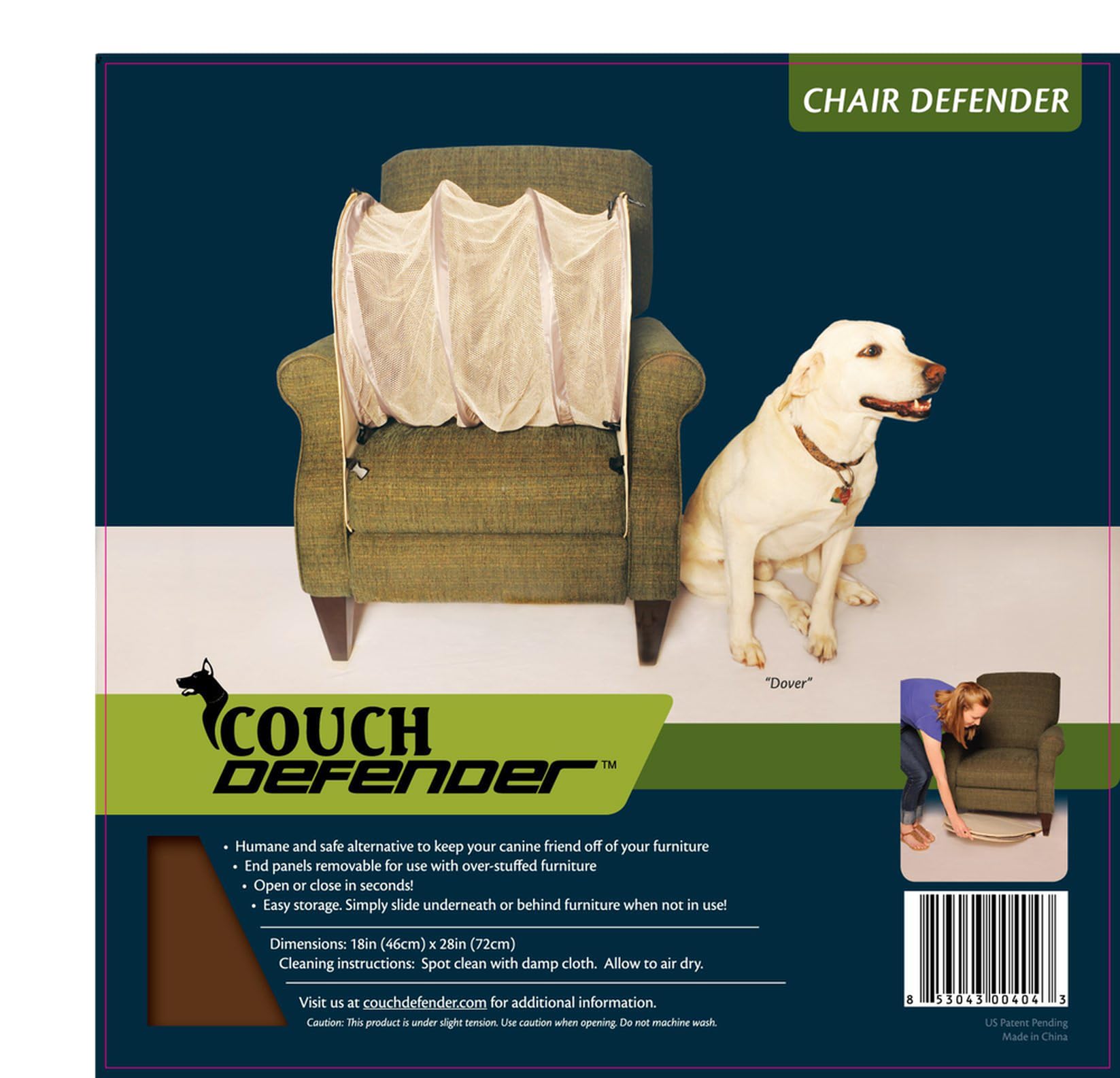 Couch Defender Chair Defender: Keep Pets Off of Your Furniture, Brown