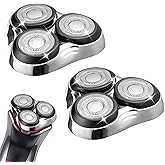Universal Rotary Shaver Replacement Head Compatible with Remington Shaver Razor Parts for Series R3,R4,R5,R6,R7,R8,SP-3141 and SP-5161 Foils (Silver/2Pack)