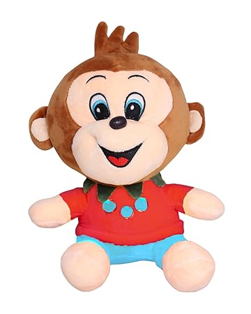 Tickles Happy Monkey Soft Stuffed for Kids 25cm (Multi 3)