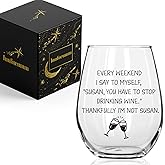 Innfueunun Funny Wine Lovers Gifts for Women, Wine Gifts for Mom Best Friend Bestie Boss Manager Coworkers Friends Neighbor Girlfriend Lovers, Cute Glasses Gift for Birthday Mother's Day