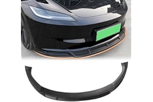 DOLKSN Front Bumper Lip Front Splitter Spoiler Front Wing for 2024-2025 Tesla Model 3 Highland Facelift Accessories (Matte Black)