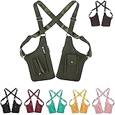 Leather Shoulder Bag for Men,Adjustable Underarm Shoulder Bag, Anti-Theft Double Armpit Bag for Travel & Daily Use