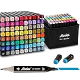 ABEIER 80 Color Alcohol Based Dual Tip Markers