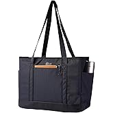 Monanller Fashion Teacher Tote Bag, Large Utility Work Bags with Laptop Compartment for Women & Men