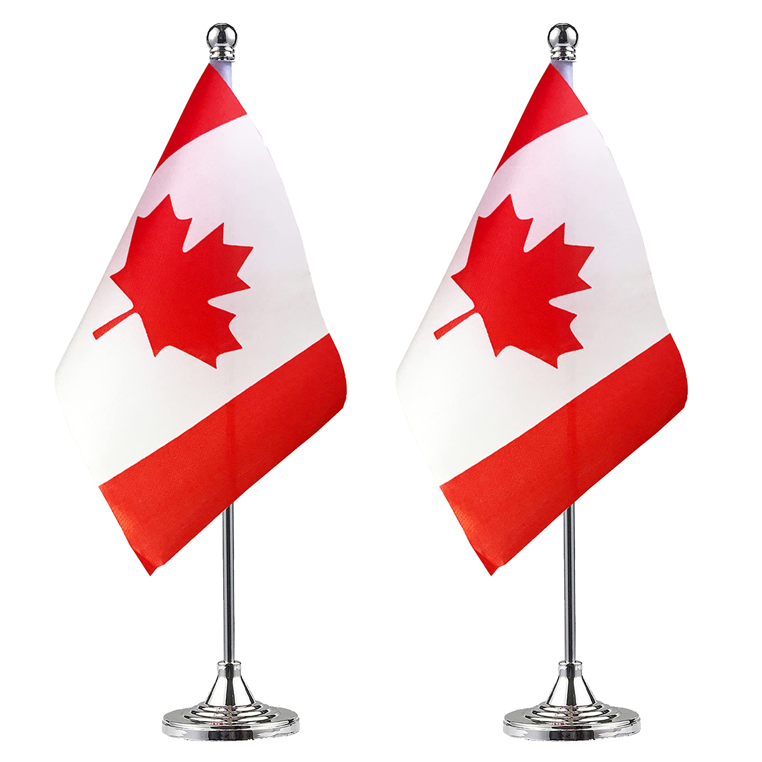 WXTWK 2 Pack Canada Flag Canadian Desk Flag Small