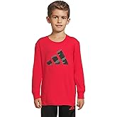 adidas Boys' Long Sleeve Halftone Camo Logo T-Shirt