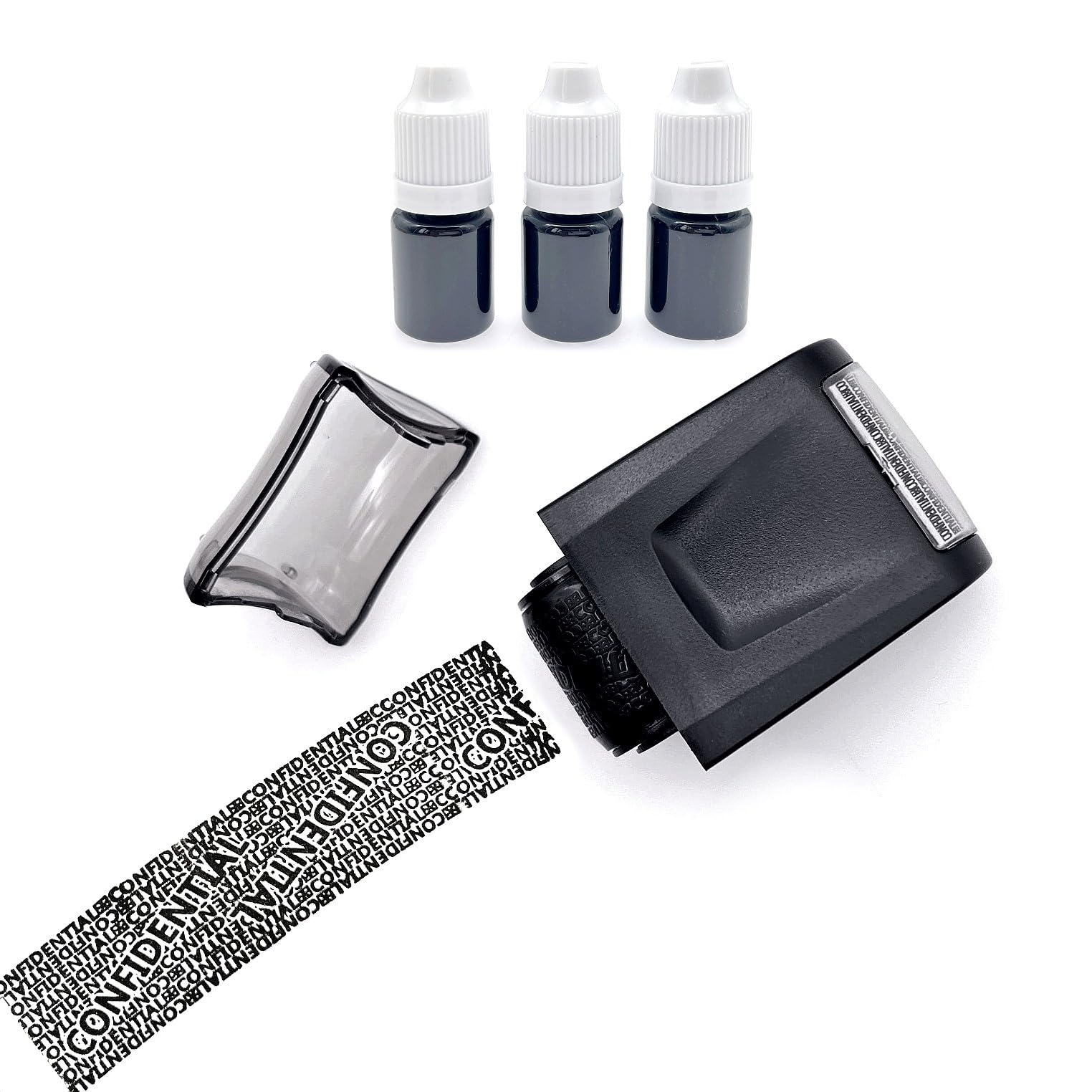 JZK Data Defender Address Blocker Confidential Roller Stamp with Ink Refills, Identity Theft Protection Roller Stamp, ID Protector Security Ink Stamp Roller for Privacy Protection