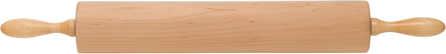 Ateco 18325 Professional Rolling Pin, 18-Inch Barrel, Made of Solid Rock Maple, Made in the USA