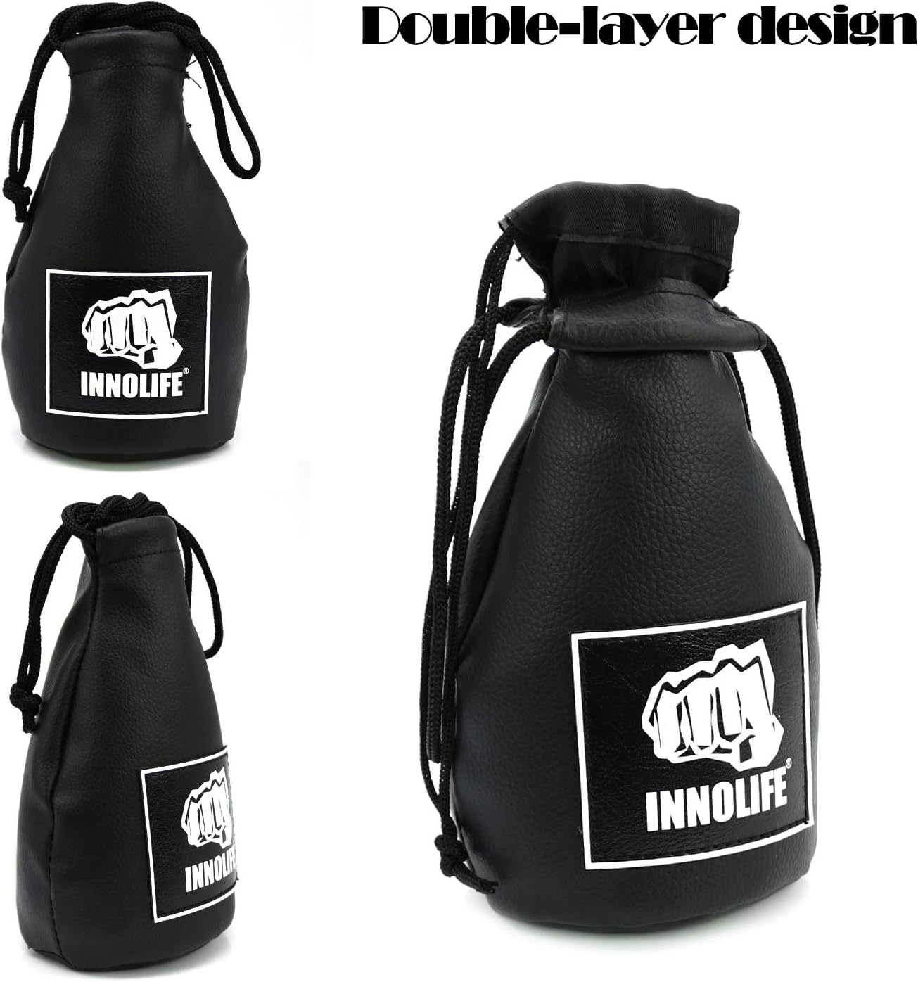 INNOLIFE Boxing Dodge Hide Speed Bag Leather Ball MMA Pendulum Training (Without Filler) : Sports & Outdoors