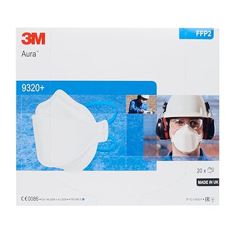 3m Aura 93 Adembeschermingsmasker Comfortabel Masker Met Optimale npassing n Het Gezicht Wegwerpmasker Met Beschermingsniveau Ffp2 Stuks Afzonderlijk Verpakt Amazon Nl Klussen Gereedschap