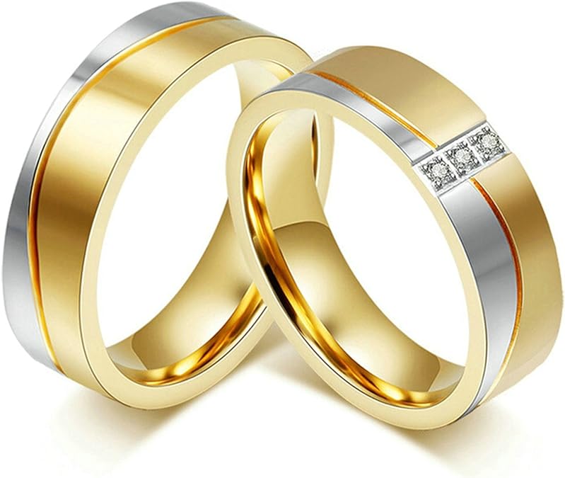 Anelli Coppia Puzzle In Acciaio Inox - Fedi Promessa Uomo E Donna, Regalo Romantico - Foto 2