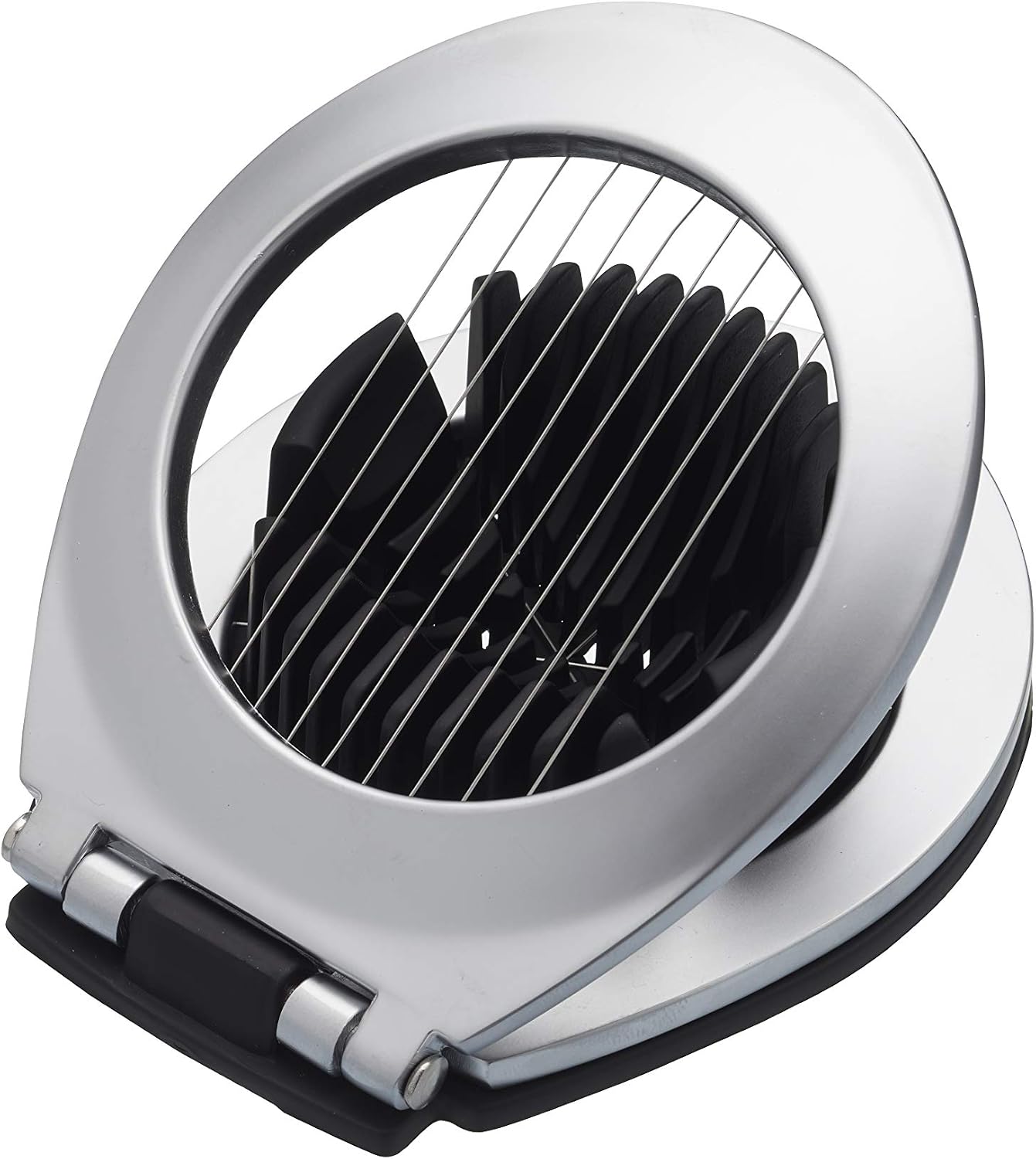 MasterClass Deluxe Boiled Egg Slicer / Wedger, Stainless Steel, Silver