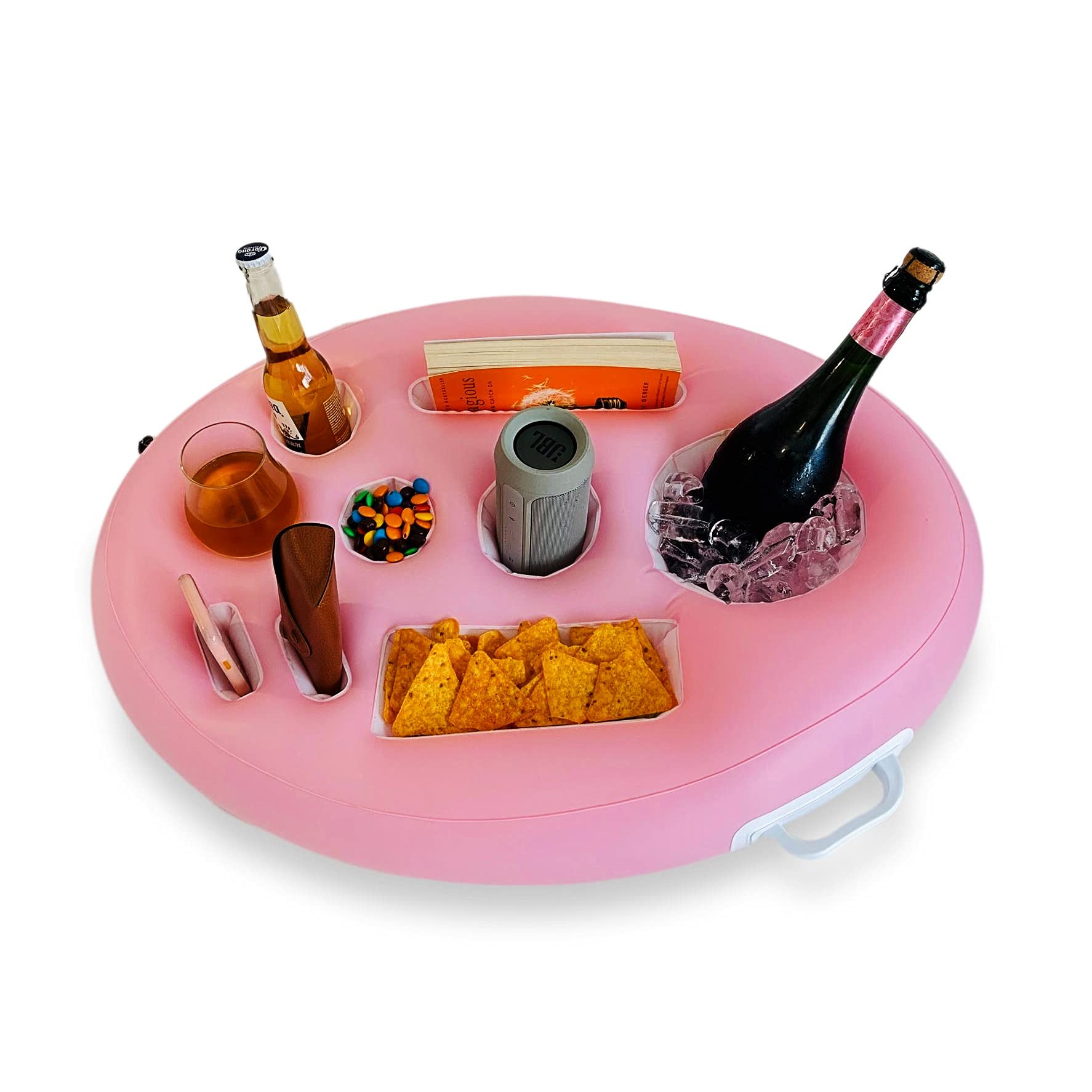 Premium Floating Drink Holder for Pool, Hot Tub Accessories for Adults - Holds Up to 50 LBS - Fun Swimming Pool Accessories for Adults, Cool and Unique Drink Floaties