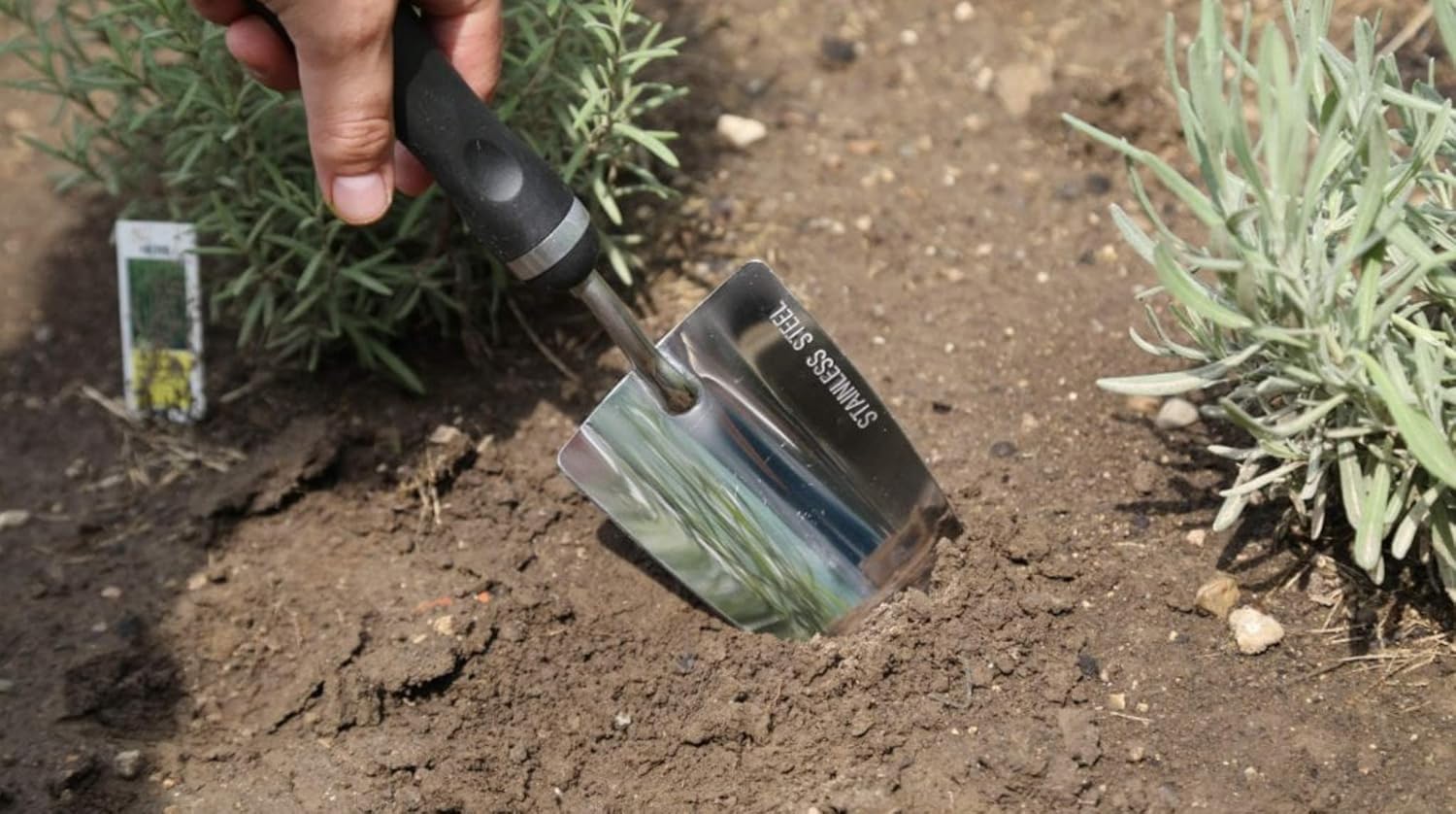 Edward Tools Bend-Proof Garden Trowel - Heavy Duty Polished Stainless Steel - Rust Resistant Oversized Garden Hand Shovel for Quicker Work - Digs Through Rocky / Heavy soils - Comfort Grip (1) : Garden & Outdoor
