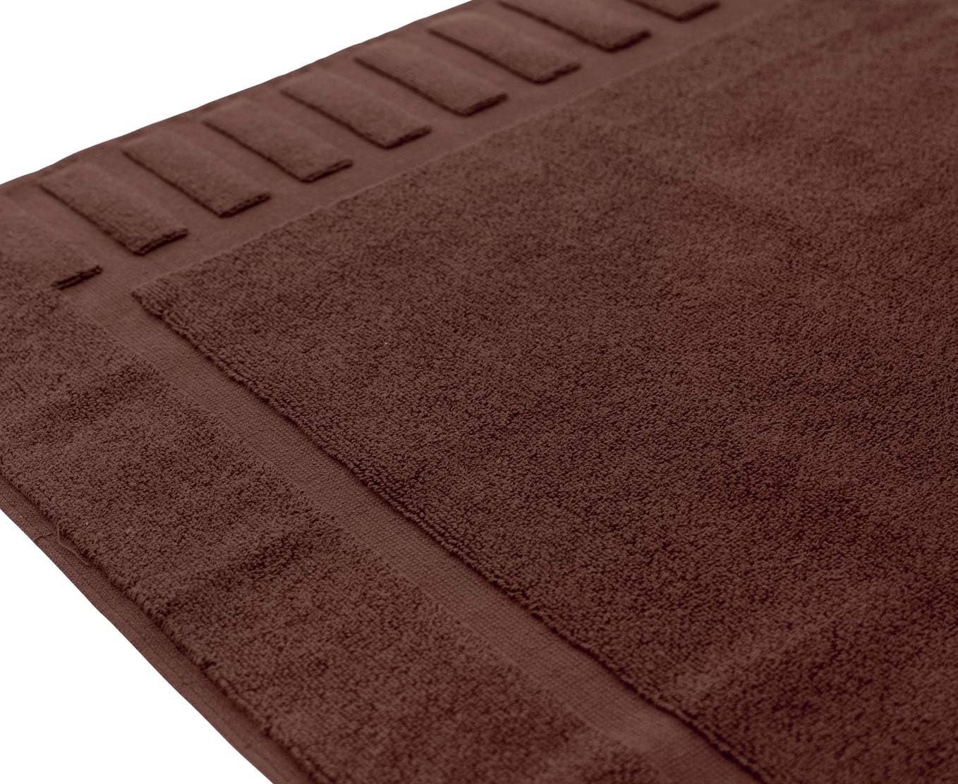 Luxury Bath Mat Floor Towel Set - Absorbent Cotton Hotel Spa Shower/Bathtub Mats [Not a Bathroom Rug] 22"x34" | White | 2 Pack: Home & Kitchen