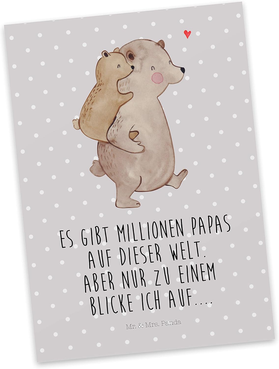 Mr. & Mrs. Panda Geschenkkarte, Grußkarte, Postkarte Papa Mr. & Mrs. Panda Geschenkkarte, Grußkarte, Postkarte Papa