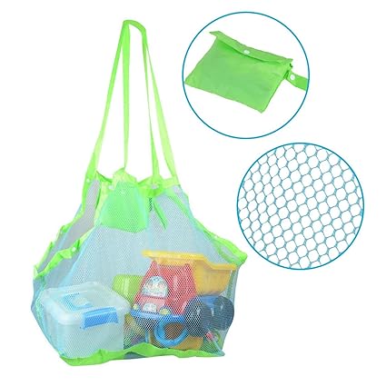 mesh beach bag for sand toys