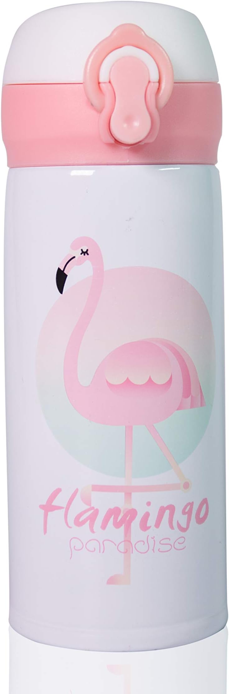 Kids Water Bottle Thermoses, Flamingo Thermal Vacuum Cups for Hot and Cold Drinks, BPA Free Stainless Steel Insulated Leak-proof Flask for Girls Kids Indoor Outdoor School Sports (Flamingo-12oz)