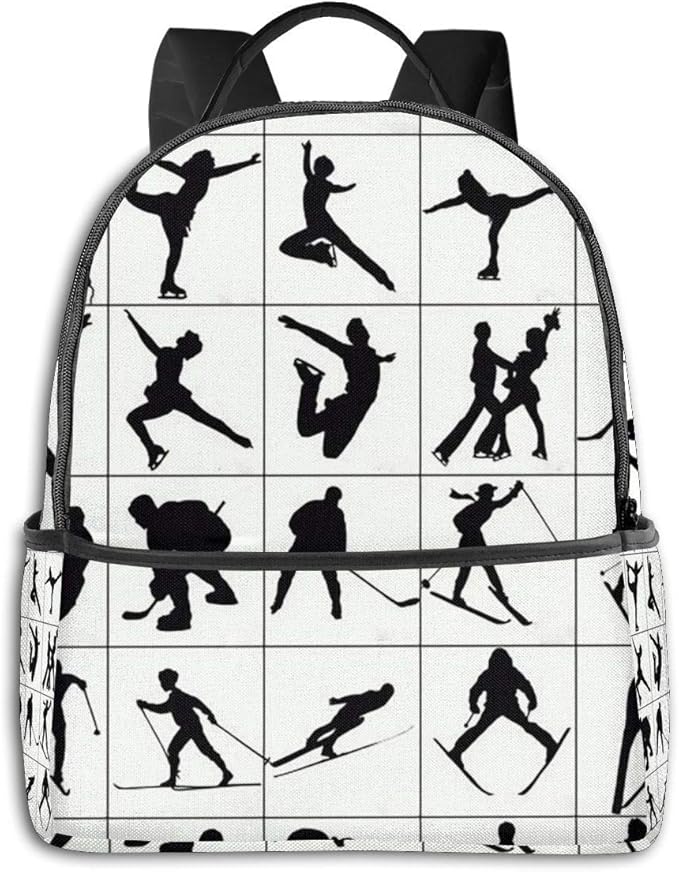 Figure Skating Backpack, Men Backpack, Travel Backpack, Fashion Printed