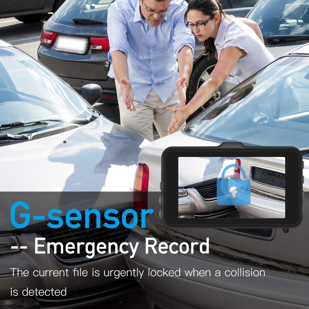 Veroyi Dash Cam Car DVR Full HD 1080P Dash Camera for Cars with Night Vision 170 Degree Wide Angle G-sensor Motion Detection Parking Monitor Driving Recorder