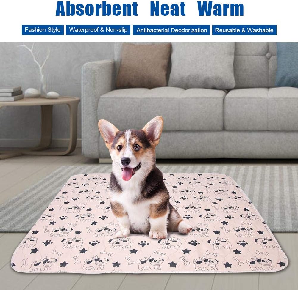 Reusable Dog and Cat Pee Pads - Washable Waterproof Absorbent Training Pads for Puppies Bed Carpet Mat, 3 Sizes Including 80x90cm - Image 5