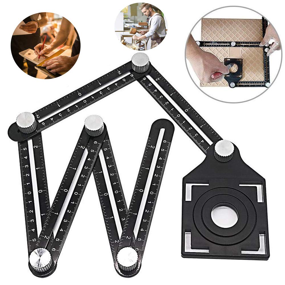 Metal Angleizer Template Tool with Perforated Mold LETBUY-Tech Premium Aluminum Alloy Angle Ruler Carpenters DIY Easy /& Profesional to Use for Builders 1 set LETB Multi Angle Measuring Ruler Craftsmen