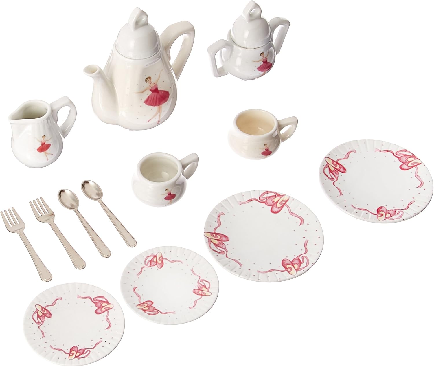 Delton Products Ballerina Tea Set For Two in Basket 18 Pieces Amazon