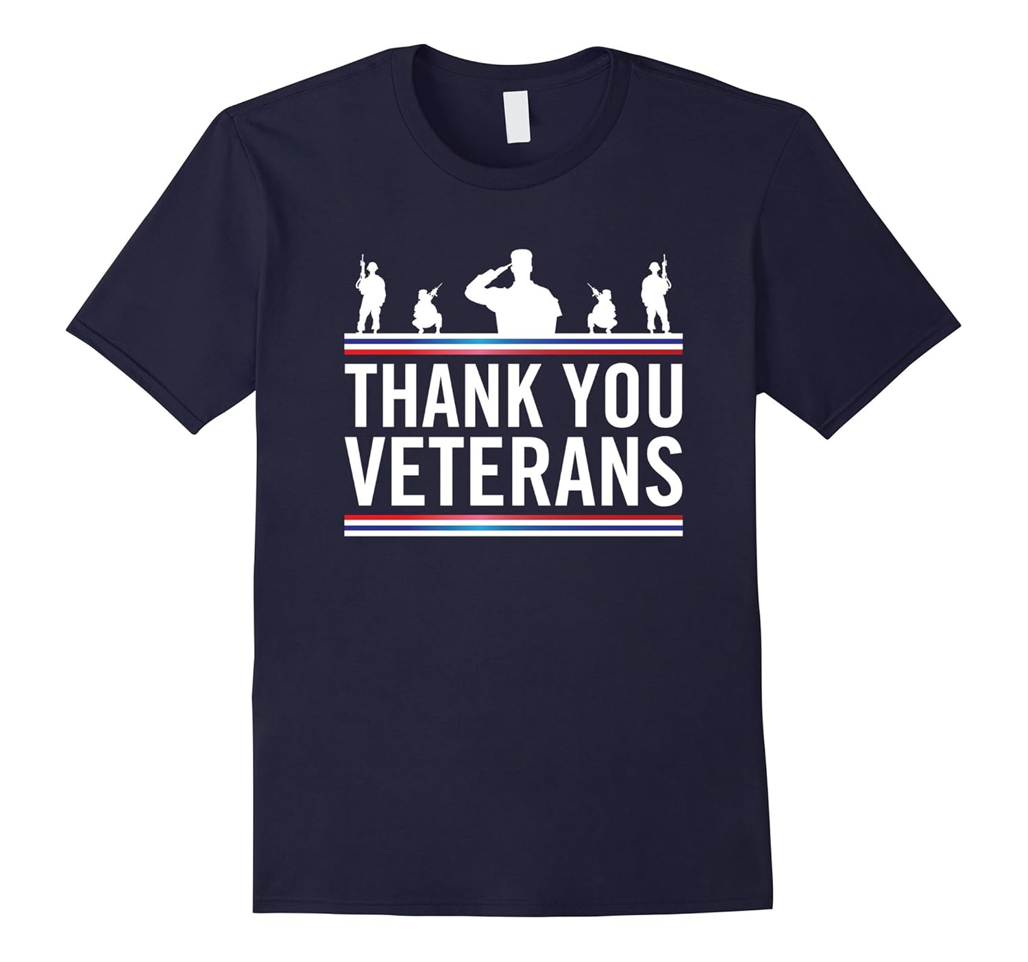 Thank You Veterans day military Vets patriotic salute tshirt-ANZ