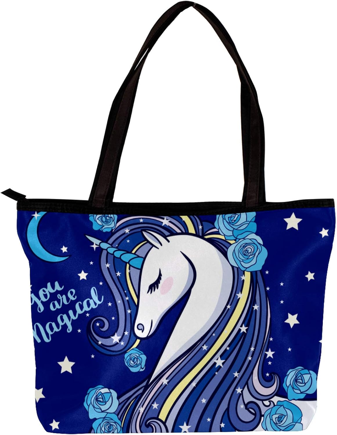 Handbag for Girls Magical Unicorn Women Shoulder Bag Large Capacity