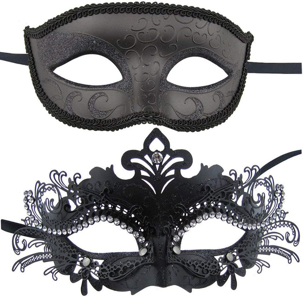 BeAhity 2 Pcs Couple Masquerade Halloween