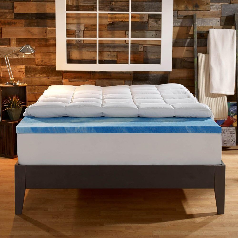 Best 4 Inch Memory Foam Mattress Topper Dual Layer
