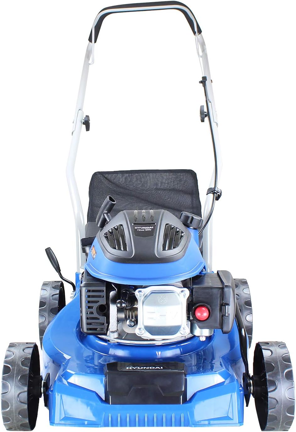 Hyundai Lightweight 40cm 79cc 4 Stroke Push Rotary Petrol Lawnmower, 6 Cutting Central Height Adjustment Lawn Mower, Rust Proof Deck, Easy Storage, 3 Year Warranty. - Image 3