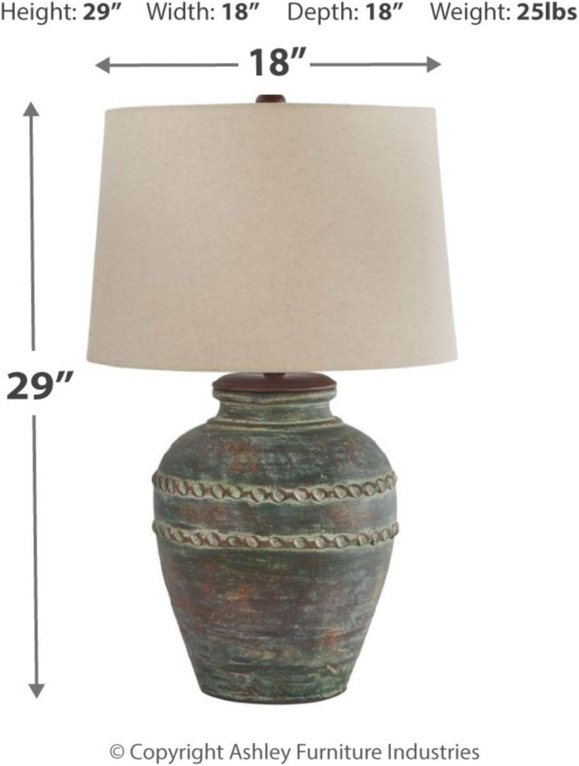 ashley design furniture on Amazon Com Ashley Furniture Signature Design Mairead Table Lamp Green Furniture Decor