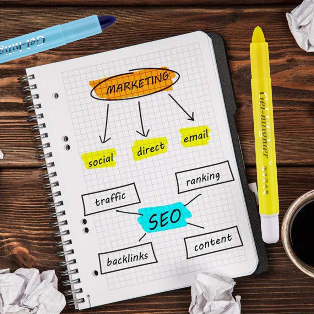 JXTZ Pack of 6 Pcs Cute Cool Novelty Candy Color Solid Jelly Highlighter Pen Office School Supplies Students Children Gift