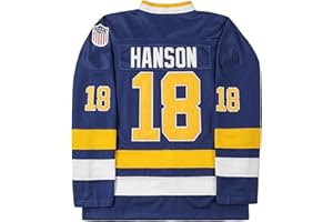YWIES Youth Hanson Brothers Steve Charlestown Chiefs Slap Shot White Moive Hockey Jersey Stitched Letters and Numbers S-L