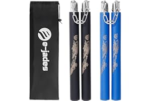 e-jades Safe Foam Nunchucks for Kids & Beginners - Soft Durable Rubber Training Nunchakus Martial Arts Nunchucks with Steel Chain - 2pcs Gift for Christmas & Birthday