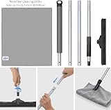 MR.SIGA Rubber Broom 3 in 1 Pet Hair Removal with Squeegee 61in Handle view 6