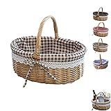 Wicker Woven Basket, Hand Woven Wicker Storage