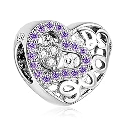 Annmors Charms Love Heart Dangle Pendants 925
