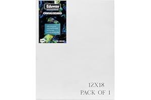 Eduway® Canvas Board for Painting- 12x18 Pof 1 | Premium Quality 7Oz Pre-Primed Cotton Canvas Board for Artists & Beginners |