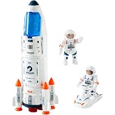 Wbzle Rocket Ship, Space Shuttle Astronaut &amp; Space Adventure Toys,Science Educational Rocket Toys for Kids 3-5 - Lights/Music/Spray