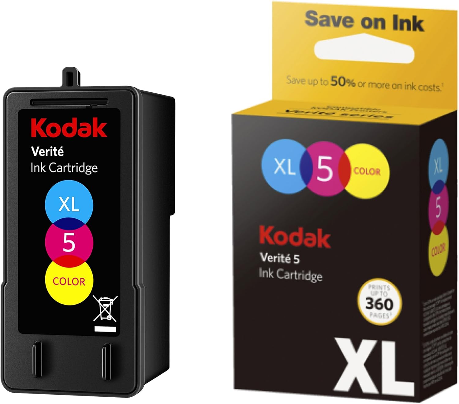 Kodak Verite 5 Replacement Inks (ALT1CA) XL Color Ink Jet