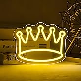 Neonawall Crown Neon Sign for Wall Decor Royal Light Up Business Led Sign Birthday Party Gift Led Decorative Night Signs Room Decorations Christmas Party Gift for Friend Family Girls Boys Home Bedroom