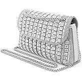 WURUCIA Sparkling Rhinestones Evening Bag Formal Crystal Clutch Purse for Women Ladies Evening Purse for Dinner
