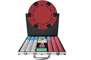 LOYCHIP 500pcs Poker Chips Set for Adults with 11.5g Professional Weight Chips, Aluminum Carrying Case, 2 Decks, 5 Dice, Dealer Buttons, Portable Casino Game Kit for Texas Hold’em, Blackjack