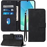 Moment Dextrad for Samsung A16 5G Case Wallet,Card Holder Slots Wrist Strap TPU Interior Protective Phone,Stand PU Leather Folio Flip Cases Cover for Galaxy A16 (Black)