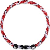 Willtok Premium Sports Baseball Necklaces for Outfit/Sport field, Classic Sports Fan Baseball Necklace w/Triple Rope Twisted Tornado Design