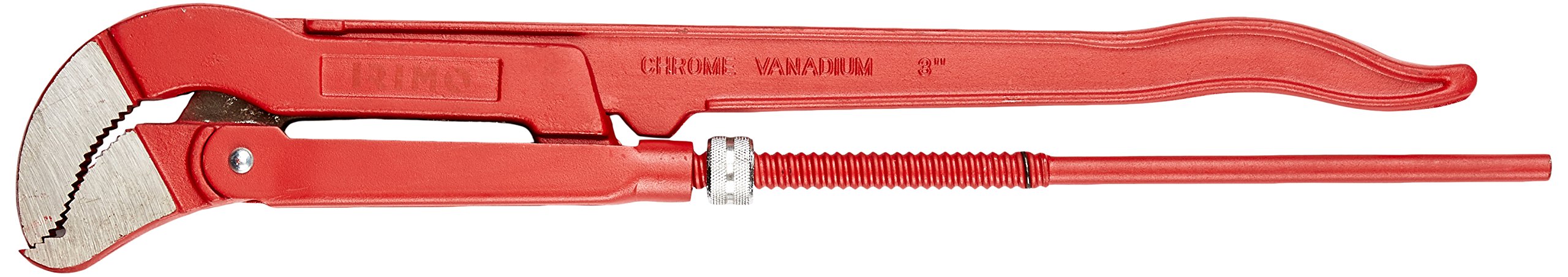 Swedish‑Style Curved‑jaw Pipe Wrench 3"